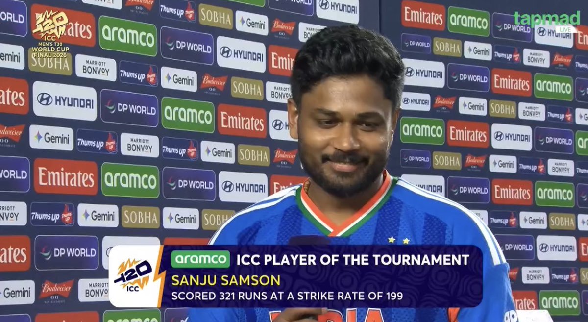 fahir_me's tweet photo. Its Feb 7th, India's first match of the 2026 T20 world cup against USA. Sanju Samson who has been out of form prior to the tournament doesnt have a place in the playing XI. Who would have thought 29 days later when India lift the World cup, Sanju Samson would not only have got a chance in playing XI but would have played 3 important knocks in a row leading India to the cup. He would have won two man of the match awards. He would have won the man of the tournament. He would have also crossed Virat Kohli's record of most runs by an Indian in T20 world cup.

This is a story of one of the greatest comebacks ever in Cricket.