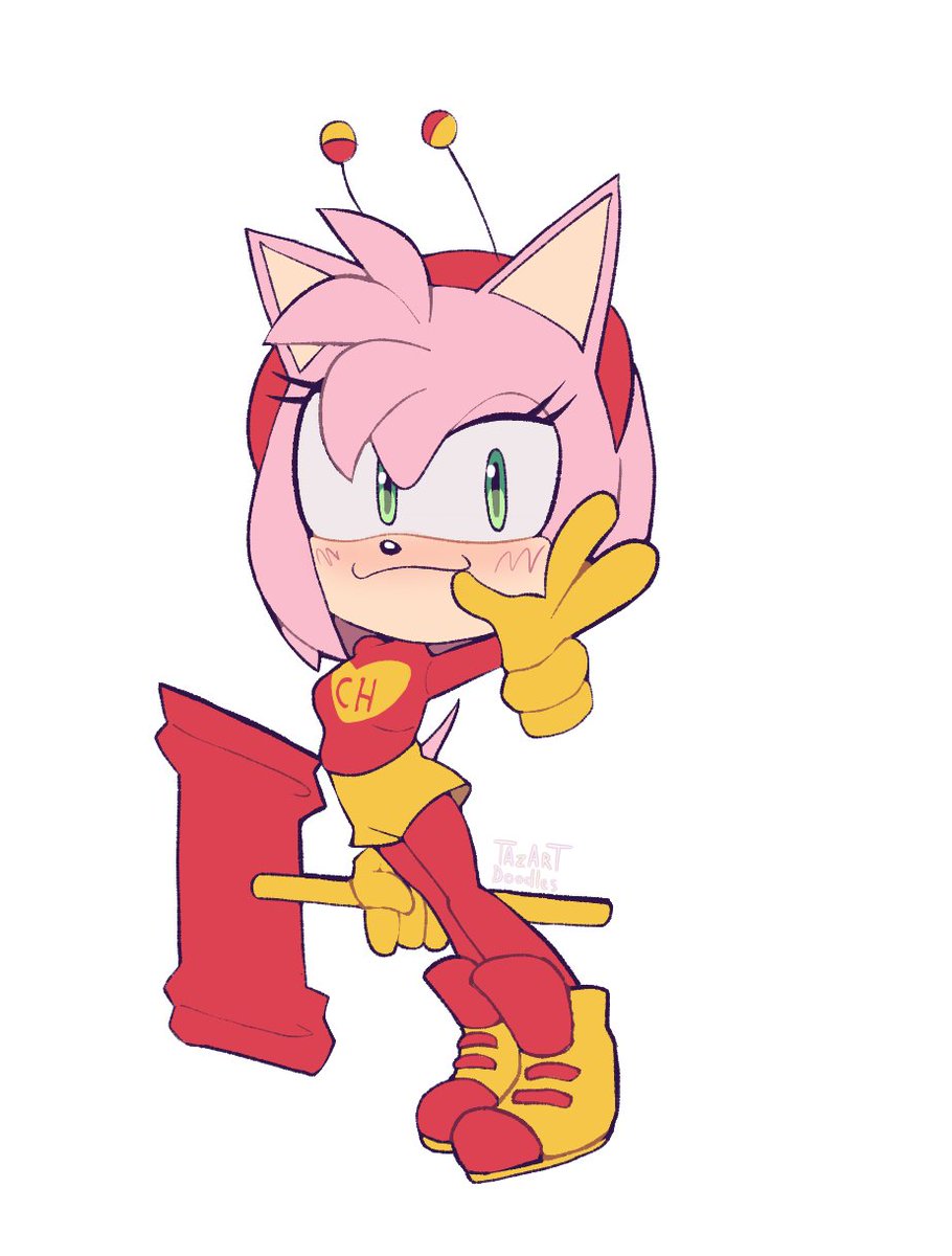 Mixing Amy with El Chapulín Colorado is the best idea I've seen today... Happy International Woman Day #SonicTheHedgehog