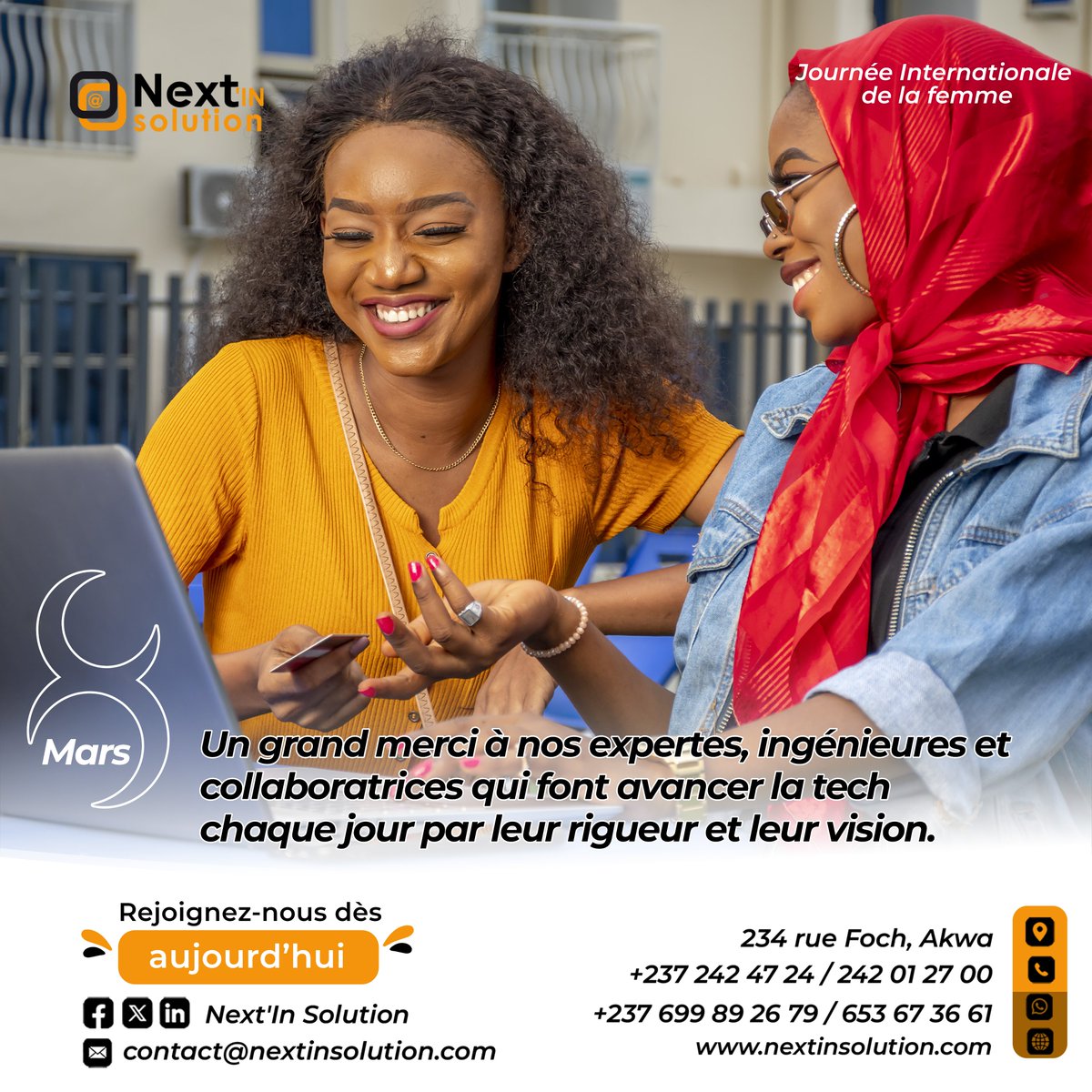 next_insolution's tweet photo. En cette Journée Internationale des Femmes, nous célébrons celles qui brisent les codes, analysent les menaces et bâtissent le Cloud de demain. Nous sommes convaincus que la diversité des regards est notre meilleure arme contre les cybermenaces.
#NextInSolution #JIF https://t.co/hF3FVYvbHT