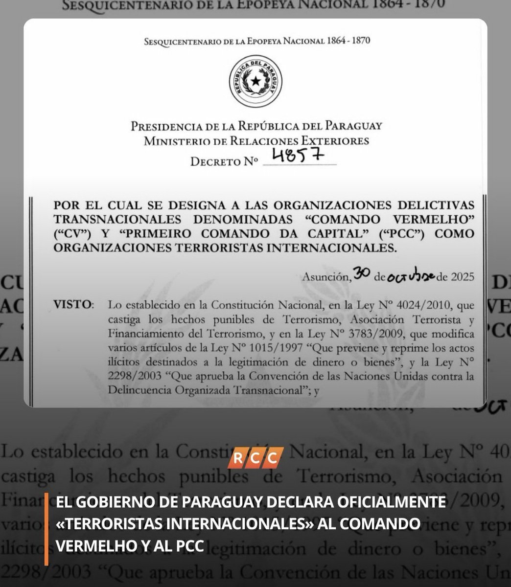 Este decreto no lo tienen  todos los países  participantes del Escudo de las Américas. Bingo🎯 
Varios  pasos por delante.