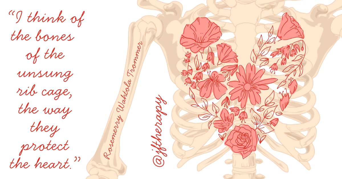 jftherapy's tweet photo. Thinking about the difficult things going on in the world and this #poem speaks to me of my desire to make #safespace for love 🔗https://t.co/dJXrCGjkz2 #rosemerrywahtolatrommer #war #ribs #ribcage #community #poetry #embodiment #therapistsconnect #therapistsofx https://t.co/bbkUzPTqCu