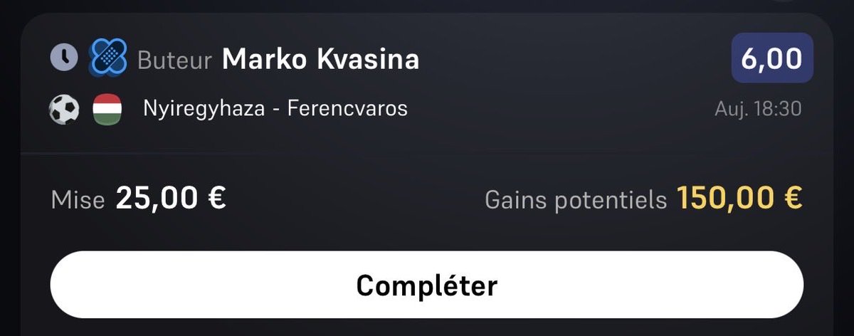 AbadieTips's tweet photo. Bonjour @WinamaxSport pouvez vous payer svp ?
Le match a bien commencé à 18h30 contrairement à ce que vous indiquez sur votre application et le joueur a marqué à la 22’.
Merci d’avance ✌🏻 et bonne soirée https://t.co/GY6gmx2XHn