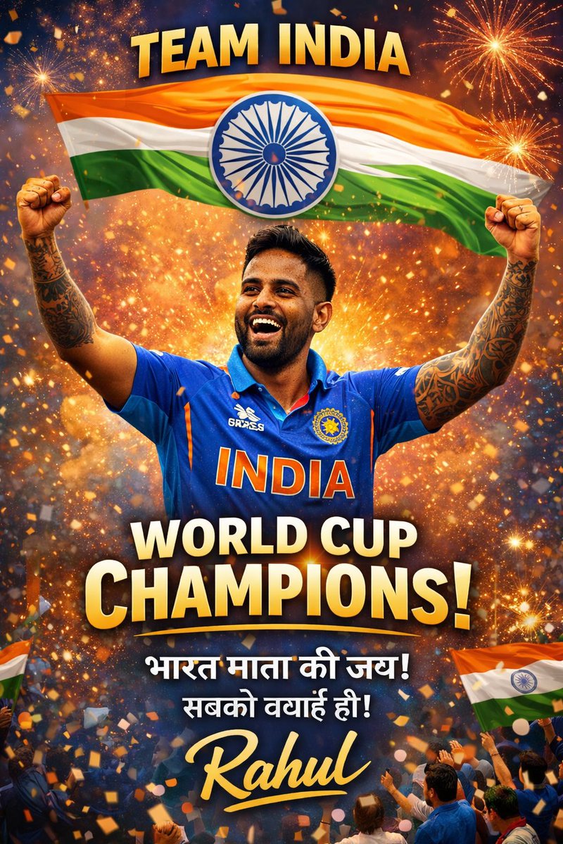 KumarRangawa's tweet photo. The world has witnessed the power of Team India. https://t.co/Uj828blwdr
