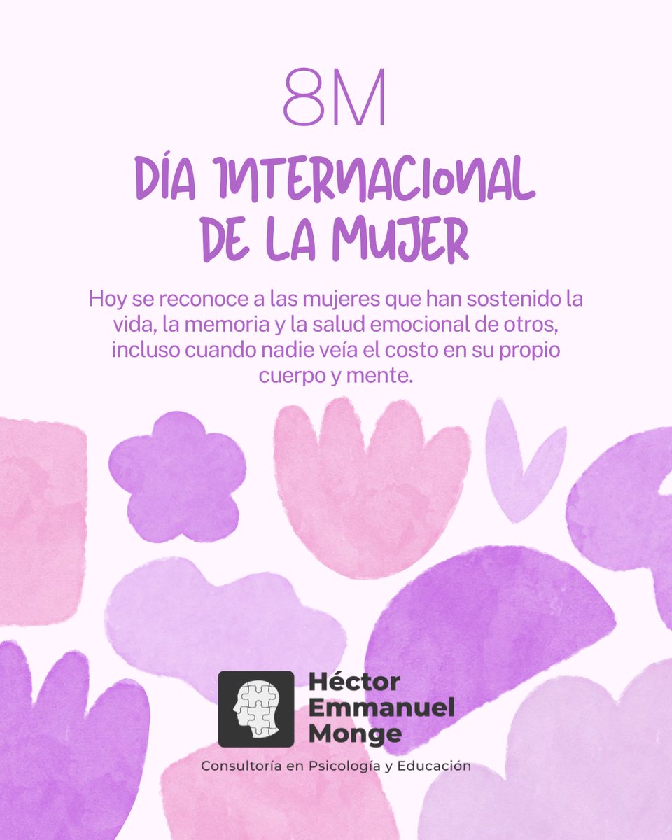hemg21's tweet photo. Hoy 8 de marzo no se habla de festejos, se habla de memoria. 🟣

De mujeres que han cargado con violencia, desigualdad y una carga mental que casi nunca se ve. También de las que hoy siguen sosteniendo trabajo, cuidados, miedo y duelo, muchas veces en silencio. 💭 https://t.co/9u7haL0i6y