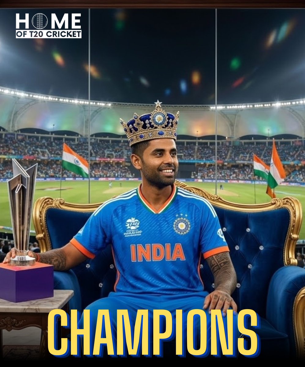 India retain the T20 World Cup! 🏆🇮🇳

A dominant 96-run win over New Zealand crowns them back-to-back champions! 🔥

#INDvsNZ #T20WorldCup #TeamIndia #T20WorldCup2026final
