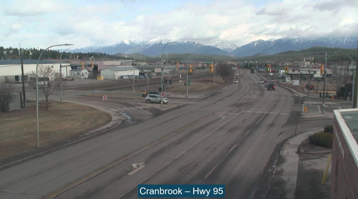 DriveBC's tweet photo. 🛣️ A Look Around BC.
#CranbrookBC #BCHwy95
Current conditions as of 10:59am Sunday 8 March 2026: mostly cloudy and 9 degrees.
Today's forecast: a chance of a shower and windy with a high of 9 degrees.
https://t.co/MNovn5LekK https://t.co/nwIgZsyyZz