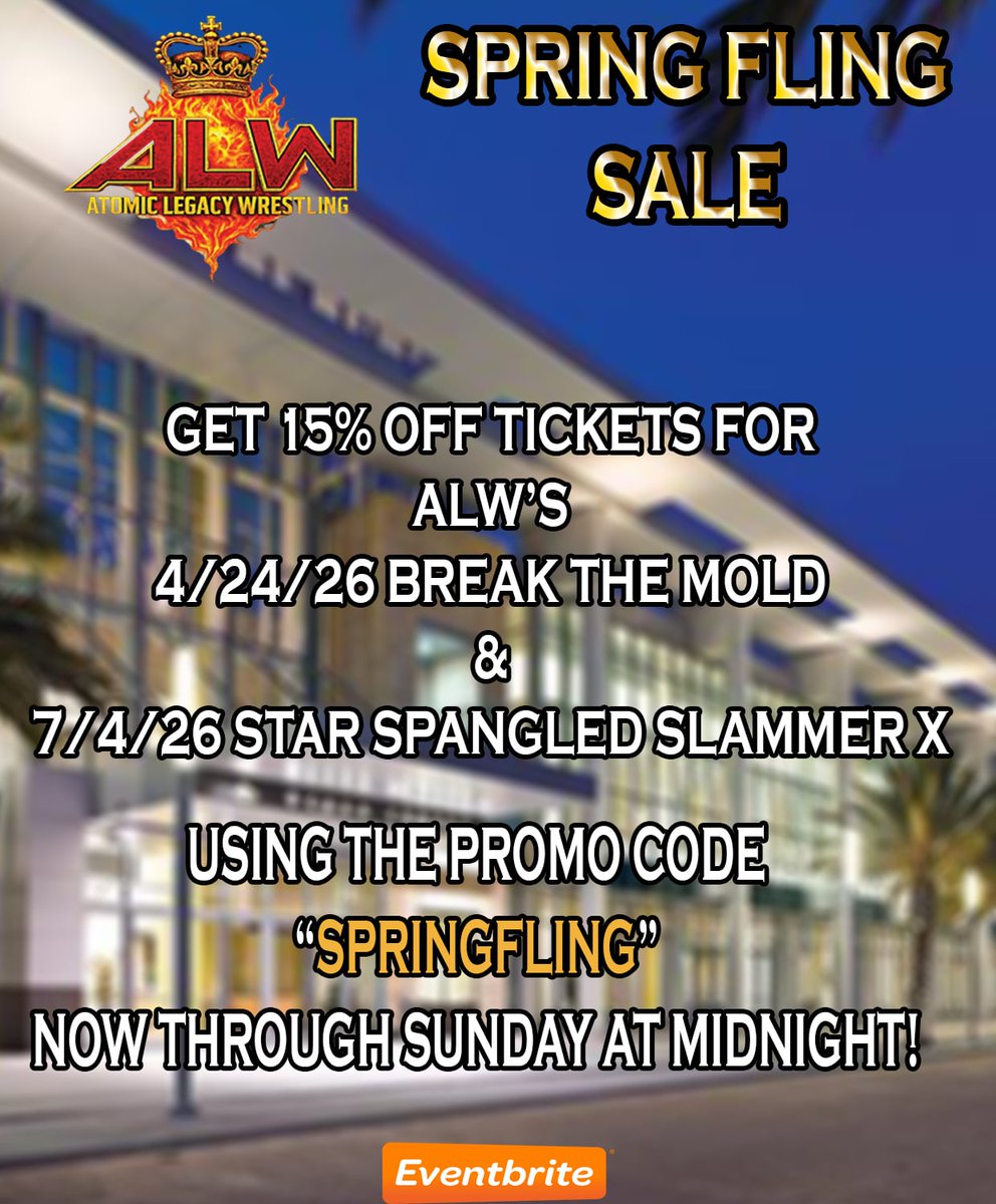 WrestlingAtomic's tweet photo. LAST DAY! https://t.co/iamGUQ4KTX