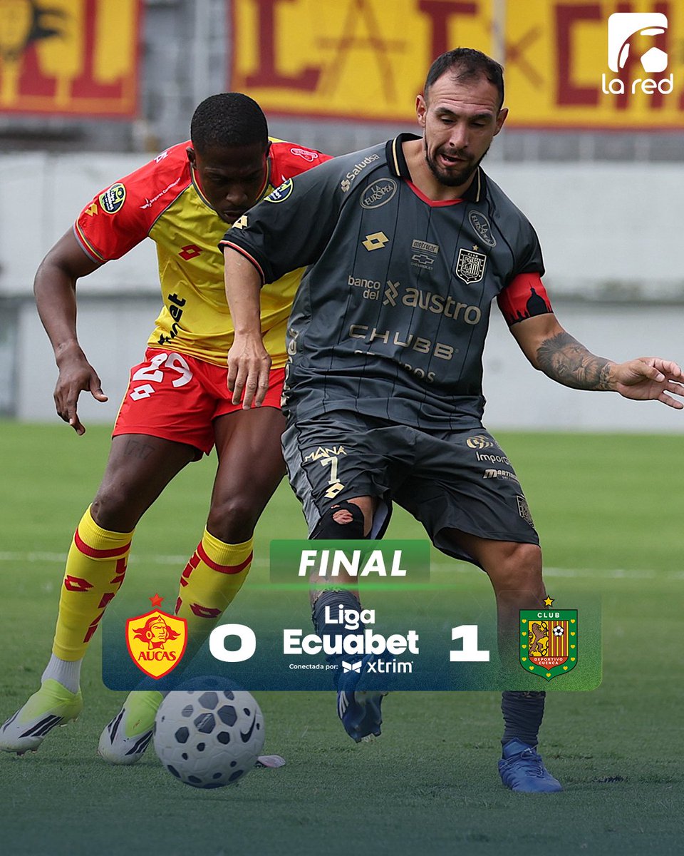 laredecuador's tweet photo. ¡VICTORIA 'MORLACA' EN EL SUR! ➕3⃣🔴⚫️

Con un frentazo de Andrés López, el Deportivo Cuenca le ganó 1-0 a Sociedad Deportiva Aucas

Los cuencanos cierran una gran semana después de vencer a Barcelona, meterse en la fase de grupos de la Sudamericana y de llevarse los tres puntos del Gonzalo Pozo

En la próxima fecha, el Aucas visitará al Independiente del Valle. El Cuenca recibirá en su cancha a Leones FC.