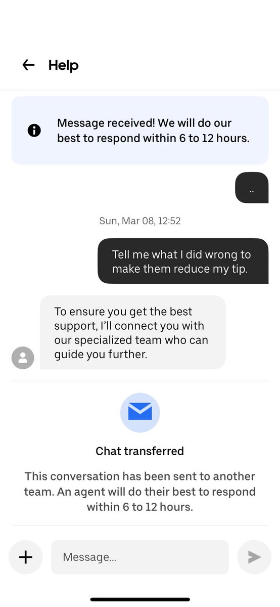 Marianolaplata1's tweet photo. @UberEats Accepted a delivery because it showed $20 with tip.
50 minutes later the customer removed the tip.
Final pay: $8.
Drivers accept orders based on the amount shown. This tip baiting shouldn’t be allowed.
#Uber #UberEats #TipBaiting #GigWorkers #DriverRights
@Uber @Uber_Support https://t.co/uiDxja41n2