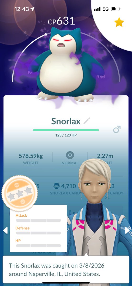 Nundo Shadow Snorlax!!! My 2nd shadow nundo😎
#PokemonGO