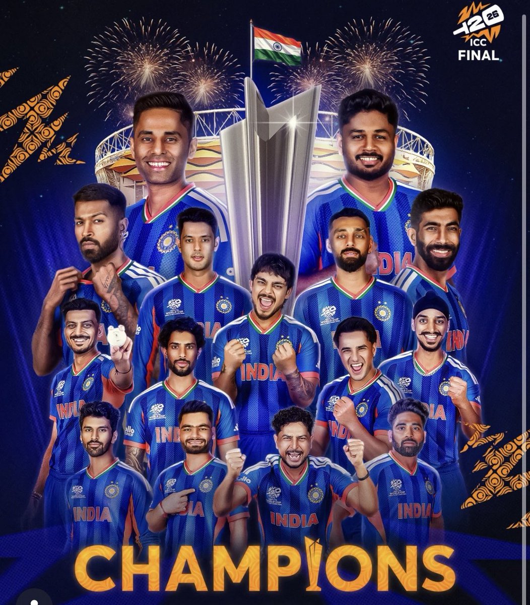 “विजयी विश्व तिरंगा प्यारा” 🇮🇳 

#T20WorldCup2026final 
#IndiaVsNewZealand