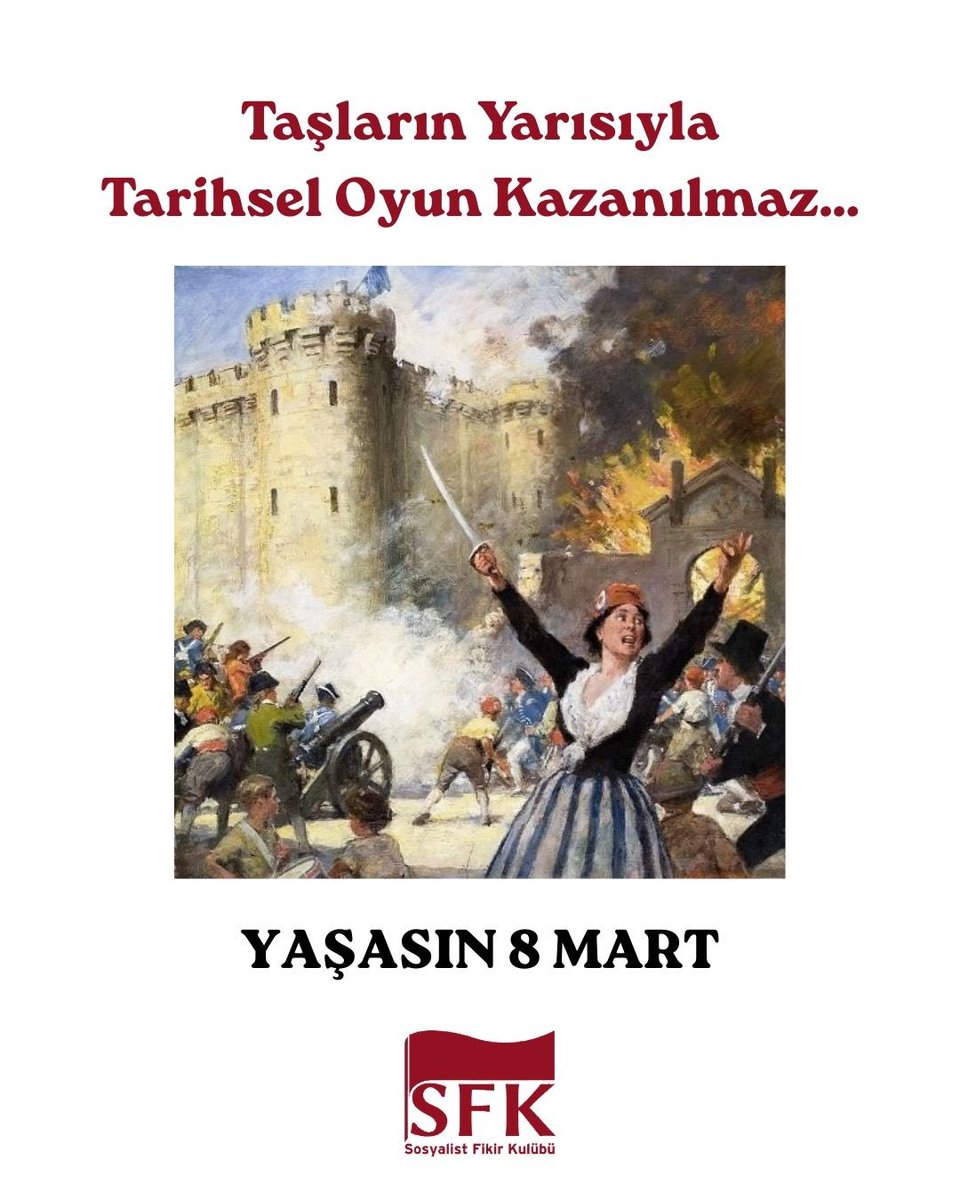 SFKBogazici's tweet photo. Taşların Yarısıyla Tarihsel Oyun Kazanılmaz…
Yaşasın #8Mart

1/3 https://t.co/Xm1FQNFVkd