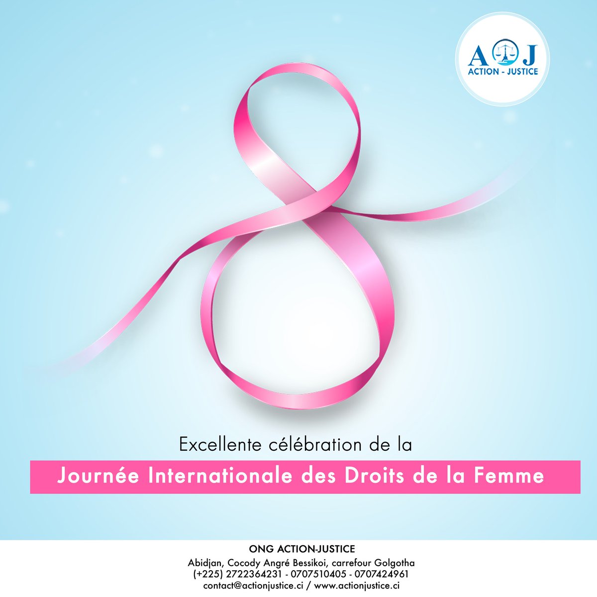 ACTIONJUST33110's tweet photo. L’égalité n’est pas un privilège, c’est un droit. L'ONG Action Justice s’engage pour la défendre.
#8mars#JournéeDesDroitsDesFemmes #égalite #Droits #ActionJustice #ONUFemme https://t.co/jSlvjKA2GO