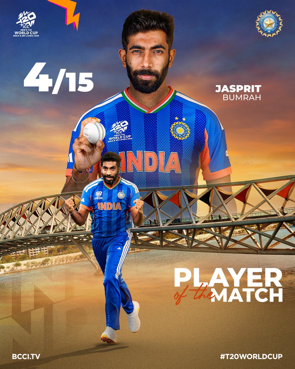 Sirohikiaawaz's tweet photo. T20 विश्व कप 2026 का ताज फिर भारत के सिर पर,
भारत के स्टार विकेटकीपर और बल्लेबाज संजू सैमसन प्लेयर ऑफ़ द टूर्नामेंट और जसप्रीत बुमराह प्लेयर ऑफ़ द मैच बने, देशभर में आतिशबाज़ी और जश्न का माहौल।
#Jaspritbumrah𓃵
 #T20WorldCup2026 #IndVsNz #SanjuSamson #T20WorldCup2026final https://t.co/0JmuNBNtSv