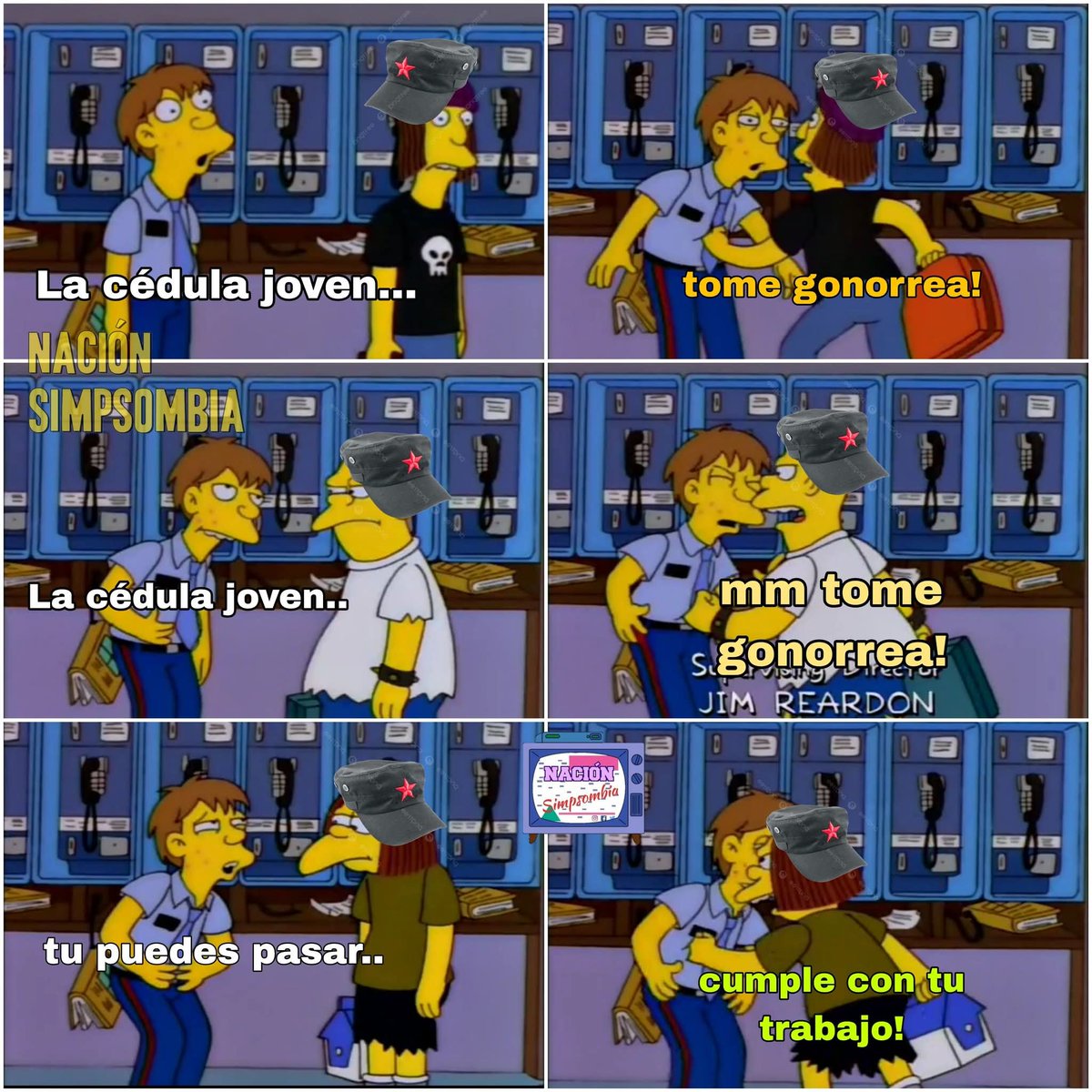 NSimpsombia's tweet image. La primera línea llegando a votar 
#Elecciones2026 
#simpsons