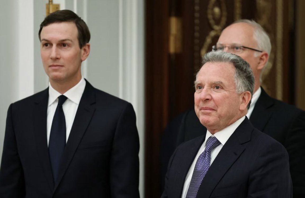 AdameMedia's tweet image. JUST IN: 🇺🇸 🇮🇱 US envoys Steve Witkoff and Jared Kushner are set to arrive in Israel on Tuesday.

This is who everyone is dying for. 

This is who everyone is being impoverished for.