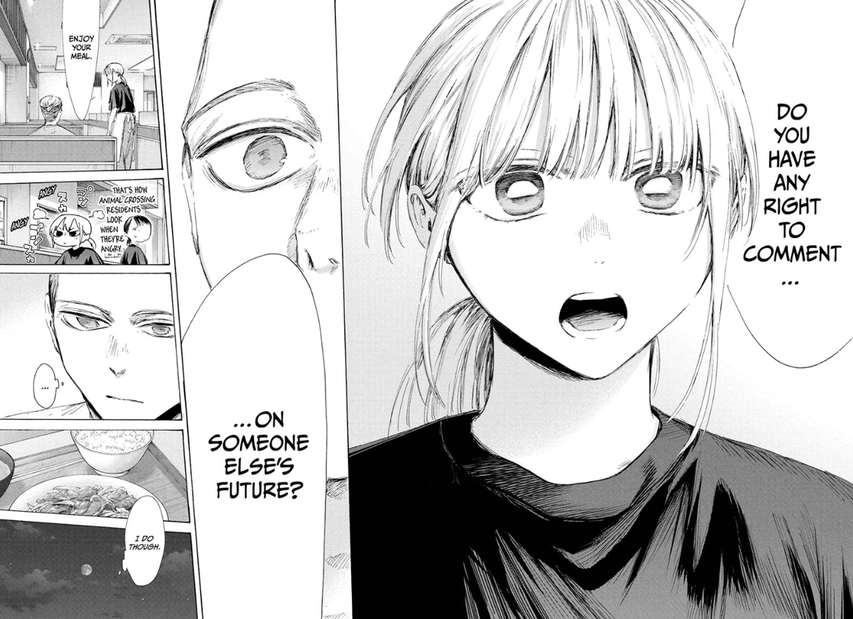 Ramin_Akira's tweet photo. 🛑SPOILER GEFAHR🛑#BlueBox 233
.
.
.
.
Wie Chinatsu danach nur noch wütend war😂
Egal was mit Taiki ist DURCH CHINATSU hat er IMMER was GEWONNEN🙏🤣
#AoNoHako #アオのハコ #BlueBox233 https://t.co/vutNpqHhTf