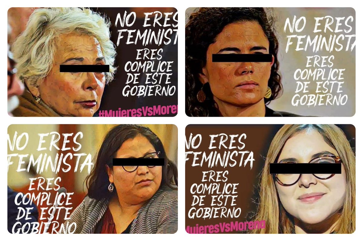 Qué ninguna mujer militante de MORENA se cuelgue del #DíaInternacionalDeLaMujer. El mayor violentador de mujeres en México tiene nombre y apellido: Andrés Manuel López Obrador. Ustedes son sus cómplices, incluida Claudia Sheinbaum.

Han traicionado a su género respaldando a un