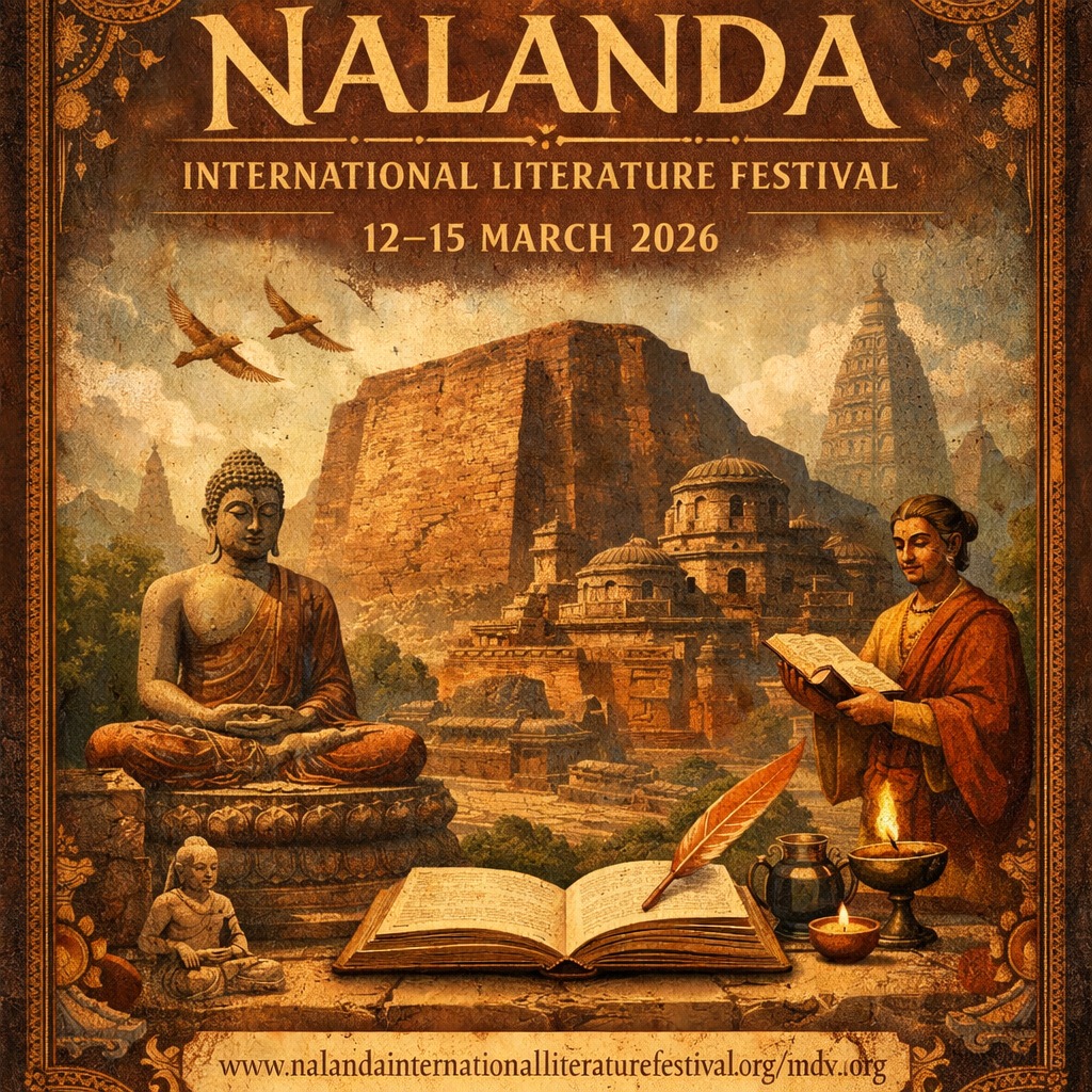 Just 3 days to go!
Nalanda International Literature Festival 2026

🗓 12–15 March 2026
📍 Rajgir International Convention Centre, Nalanda

Writers, thinkers and readers from across the world will gather at the historic land of Nalanda.