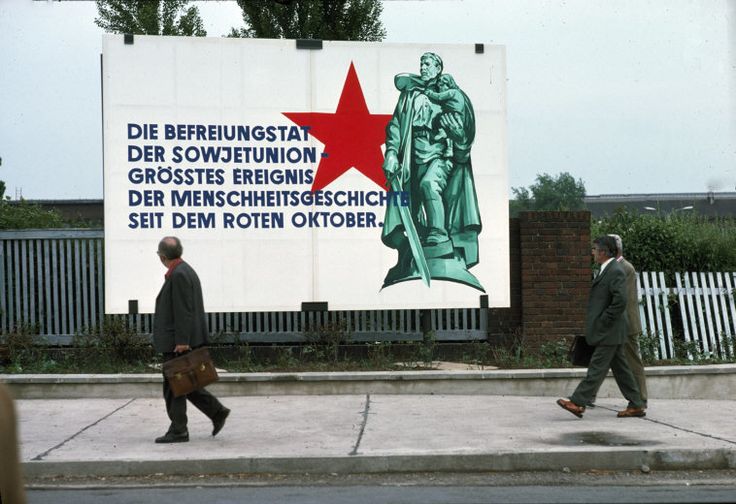 GDRvisuals's tweet photo. "The liberation deed of the Soviet Union - greatest event in human history since Red October", East Berlin, 1970s. https://t.co/8shSJEJbxY