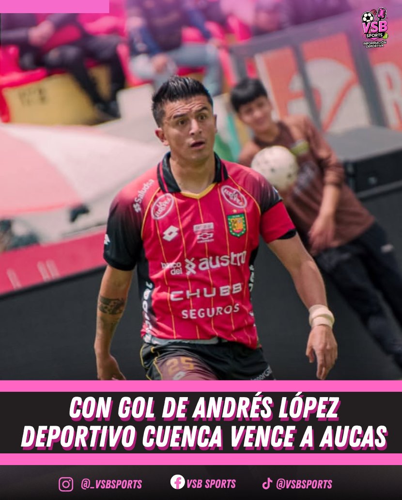 ViviSanchezBoni's tweet photo. ➡️ Con gol de ⚽ Andrés el 'pollo' López, #DCuenca🔴⚫ venció de visita al conjunto de #Aucas🟡 en la fecha 3.

➡️Aucas hizo el gasto y Deportivo Cuenca el gol.

#Aucas 0-1 #DCuenca https://t.co/3nUjNuXvOX