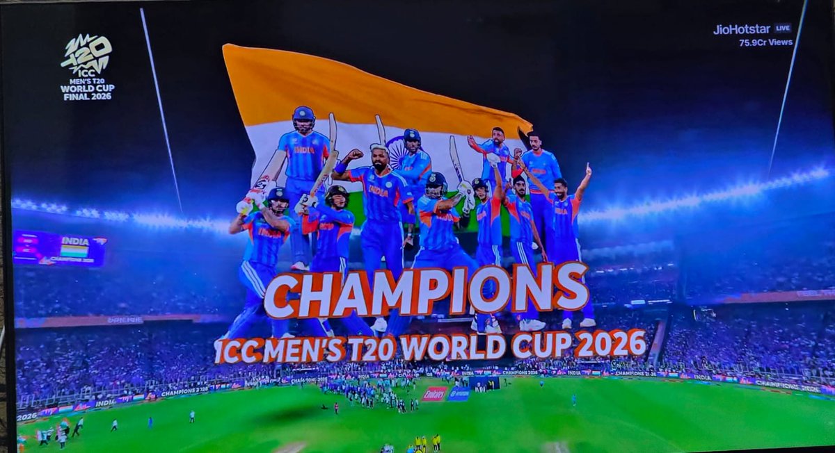 drksatya's tweet photo. #T20WorldCup2026final 
#TeamIndia
#Congratulations 
Great Performance by Team https://t.co/Cj4HohwaDD