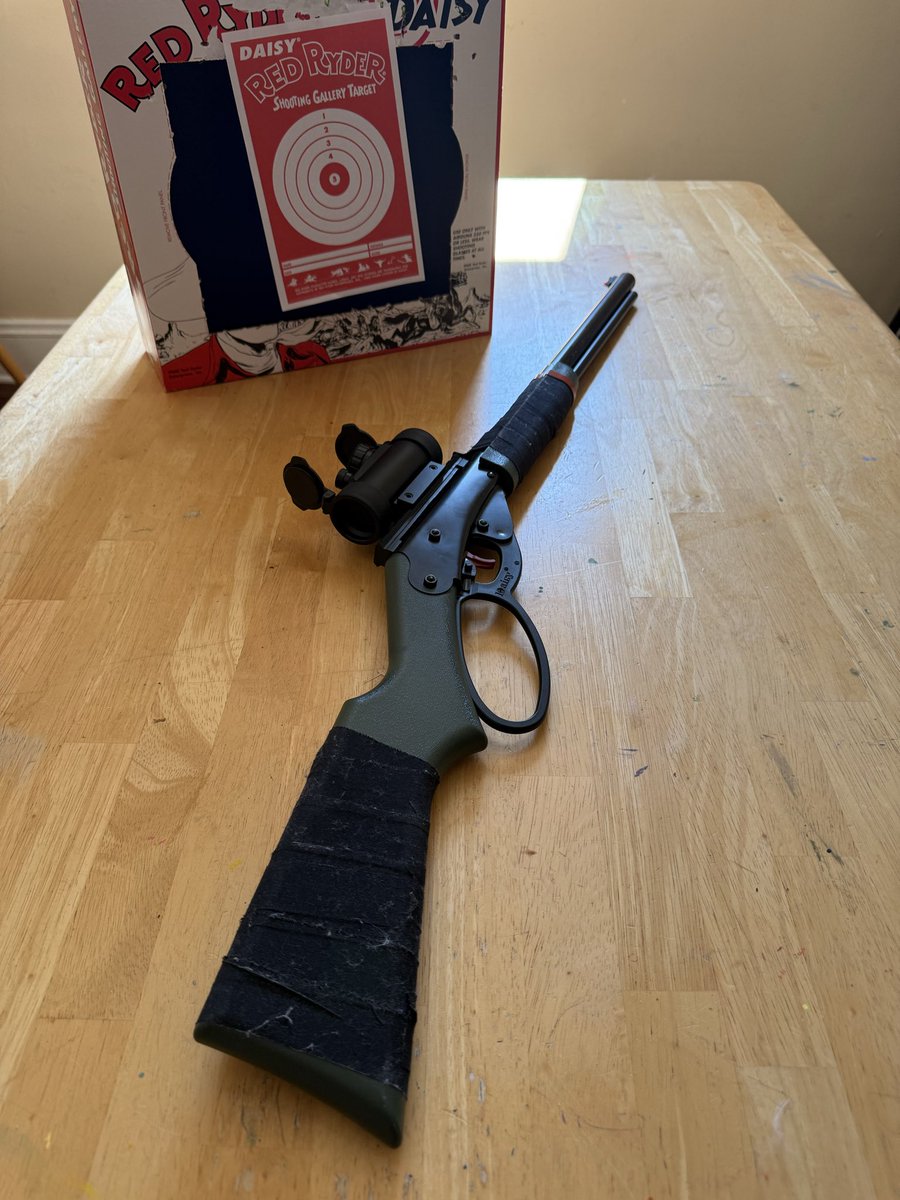 JustCallMePower's tweet photo. My sons red Ryder is the best dressed #redryder of 2026 @DaisyRifles ! https://t.co/anfzbrCB2J