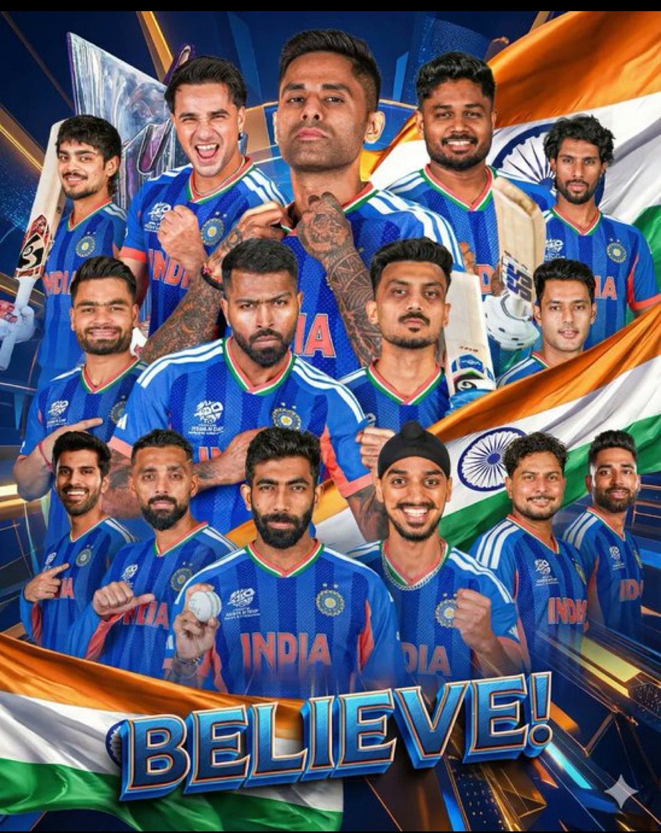 saahi01's tweet photo. "तिरंगा फिर लहराया, विश्व विजेता भारत कहलाया! 🇮🇳✨

टी-20 वर्ल्ड कप में ऐतिहासिक जीत दर्ज करने पर भारतीय क्रिकेट टीम को हार्दिक शुभकामनाएं।
#T20WorldCup2026final
#T20WorldCup
#ICCT20WorldCup2026
#T20WC2026 https://t.co/BDt3wgKAYr