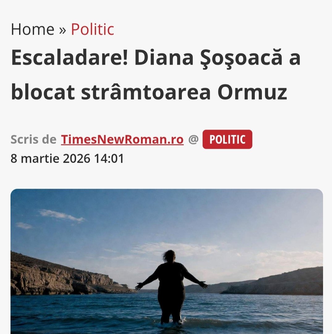 ColtucS's tweet photo. Sosoaca și strâmtoarea Ormuz #timesnewroman #sosoaca #ormuz https://t.co/mV6sXU1OQB