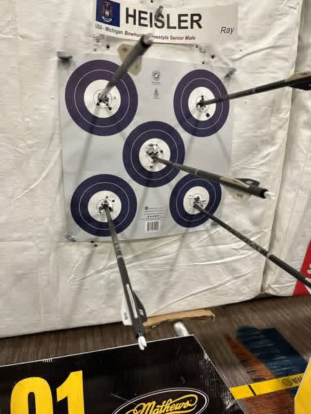 PodiumPlus_BS's tweet photo. Congratulations Ray Heisler on WIN at 2026 #NFAAIndoorNationals 
Great shooting Ray!
#PodiumPlusBowstrings 
#BowstringsOfChampions
#PODIUM®️
 #TheBestABowCanGet https://t.co/bGyFgQ2ARp