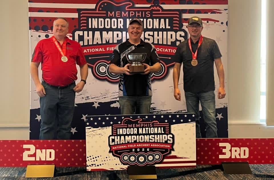 PodiumPlus_BS's tweet photo. Congratulations Ray Heisler on WIN at 2026 #NFAAIndoorNationals 
Great shooting Ray!
#PodiumPlusBowstrings 
#BowstringsOfChampions
#PODIUM®️
 #TheBestABowCanGet https://t.co/bGyFgQ2ARp