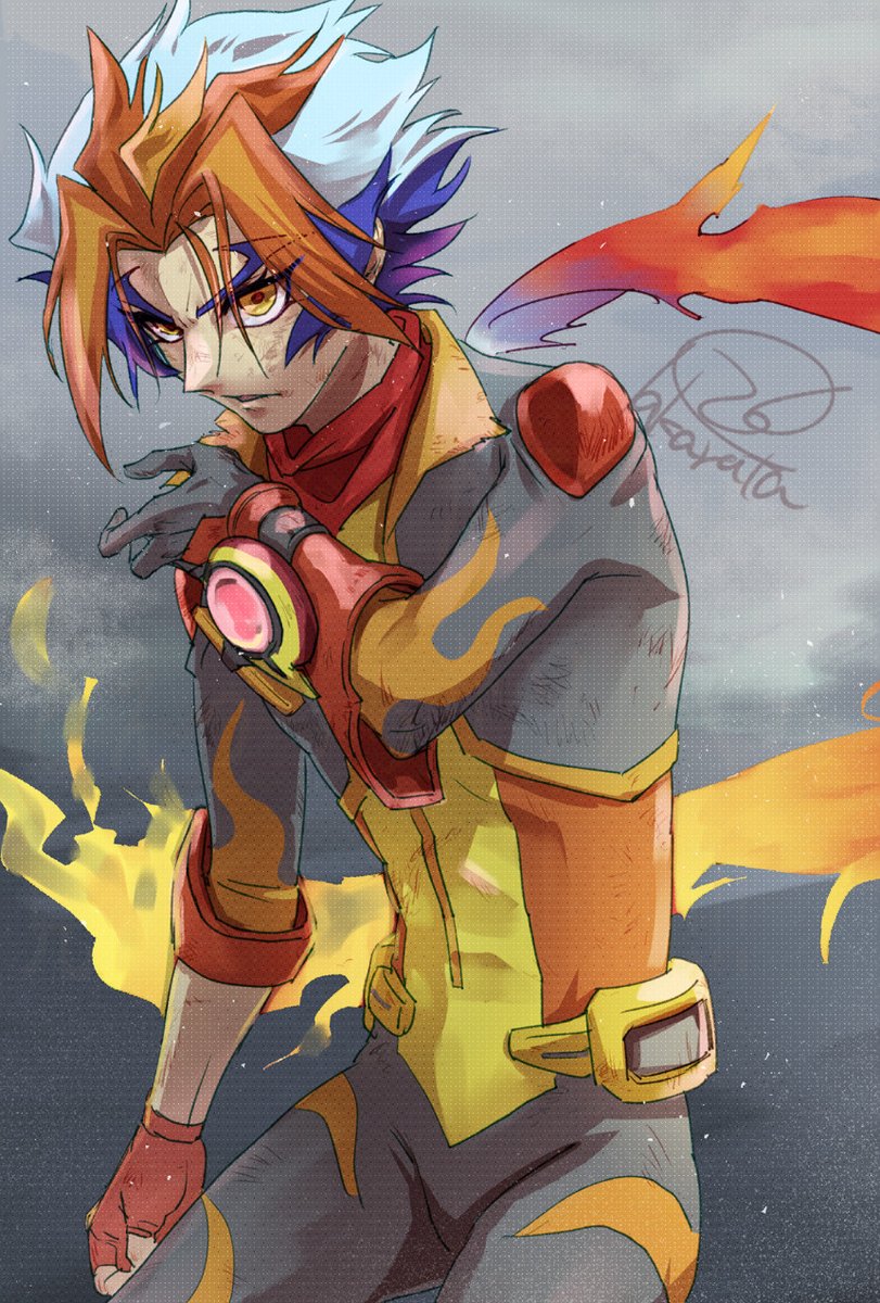 「ygo_V/「戦う男はボロボロになるほど色気が増すもの」という信条とパッションを」|あらた［|____｝のイラスト