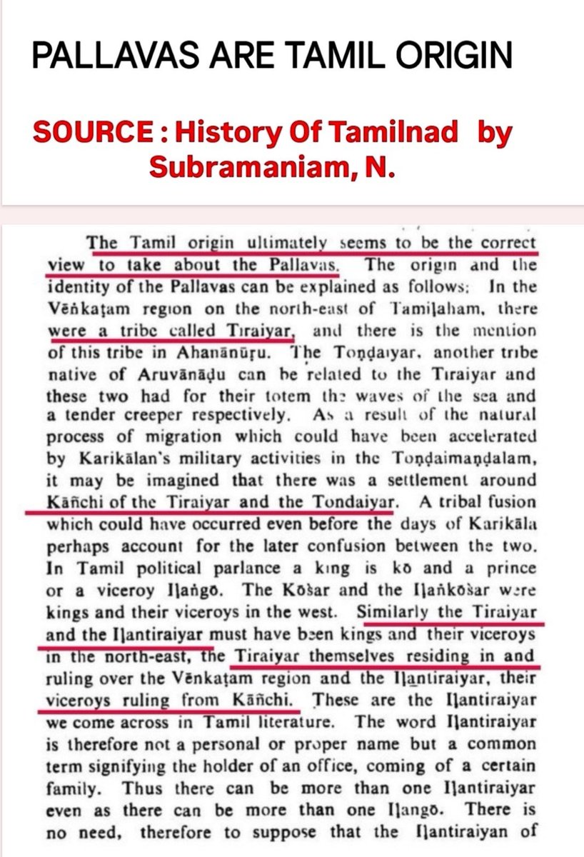 Kochadaiyan22's tweet photo. Pallavas are Tamil . They are Kadava lineage. Often called kaduvetti ( Tamil sure name ) . Chulavamsa, Periyarapuranam Pandyan copper plates, Pallava records, western ganga inscriptions mention Kadava kaduvetti lineage of Pallavas.
#Pallava #Tamilorigin #Pallavakadava #Kadava https://t.co/M5hGGPOKQM