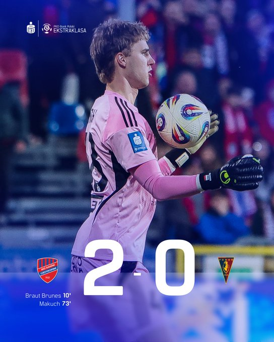 football_inf0's tweet photo. RAKÓW CZĘSTOCHOWA 2:0 POGOŃ SZCZECIN - MOJE WNIOSKI #RCZPOG
▪️Czerwona kartka dla Husseina Aliego siłą rzeczy musiała ustawić przebieg tego meczu, ale... obraz meczu, gdy Pogoń miala jednego zawodnika mniej niespecjalnie się zmienił. Już przy grze w równowadze gospodarze byli stroną dominującą, wyszli na prowadzenie, kontrolowali mecz i całkowicie neutralizowali jakiekolwiek zagrożenie ze strony rywala. Portowcy do czerwonej kartki nie oddali żadnego strzału i nawet nie zanotowali kontaktu z piłką w polu karnym przeciwnika.
▪️Bardzo podoba mi się jak Raków buduje akcje przez środek. Dziś praktycznie zawsze chcieli przenosić piłkę strefę wyżej przez środek i w progresji bardzo rzadko korzystali z wahadłowych. Trójka stoperów grała bardzo cierpliwie, czekała na jakiś ruch pierwszej linii pressingu Pogoni, a środkowi pomocnicy (Repka i Struski) ciągle aktywnie szukali stworzenia linii podania. Efekt był bardzo dobry - regularnie mijali dwie linie rywali grając przez środek.
▪️Generalnie uważam, że piłkarze Rakowa bardzo mądrze poruszają się bez piłki (w fazie jej posiadania). Dużo jest ruchów w reakcji na to jak ustawia się rywal oraz co robią koledzy z zespołu, a za kadencji Papszuna trochę mi tego brakowało. Jednym z przykładów jest drugi gol dla częstochowian - Bulat zrobił ruch do środka, ściągnął bocznego obrońcę Pogoni, tym samym robiąc miejsce dla Amorima, ten dostał krzyżowe podanie od Tudora, wykorzystał miejsce schodząc do środka i dośrodkował na głowę Makucha.
▪️Od powrotu Iviego Lopeza po kontuzji Łukasz Tomczyk formację ofensywną Rakowa zestawia z ofensywnego pomocnika (którym jest właśnie Ivi) oraz dwójki napastników. Hiszpan jako 10-tka z dużą swobodą poruszania się po całej szerokości boiska bardzo dobrze szuka sobie miejsca między liniami i często jest pod grą. Dziś nie do końca wykorzystują jednak atuty Rochy i Brunesa w polu karnym. Mało było dobrych dośrodkowań z gry od wahadłowych, choć paradoksalnie w ten sposób strzelili na 2:0 po akcji dwóch rezerwowych (Amorim asystował Makuchowi).
▪️Bardzo dobry mecz Oskara Repki. 27-latek ma niemal wszystkie cechy, których potrzebuje dobry środkowy pomocnik. Nie panikuje z piłką przy nodze, ma dobre podanie przeszywające formację rywala, potrafi wspomóc zespół w ostatniej tercji boiska, bardzo dobrze gra w powietrzu oraz jest mocny w pojedynkach dzięki swojej sile fizycznej. Ostatnio gra na takim poziomie, że musi zwracać uwagę selekcjonera reprezentacji Polski.
▪️W Pogoni na wyróżnienie zasługuje dwóch piłkarzy - Dimitrios Keramitsis oraz Fredrik Ulvestadt. Na pochwały zasługują nie tylko za ten mecz, ale generalnie za całą rundę wiosenną, podczas której są chyba dwoma najlepszymi zawodnikami. Norweg wygrywa sporo pojedynków w środku i pracuje za dwóch, a Grek dobrze wygląda w niskiej obronie, we własnym polu karnym notuje sporo ważnych interwencji.
***
Będę wdzięczny za zostawienie ❤️ pod postem dla zwiększenia zasięgu ;)
📸 @_Ekstraklasa_