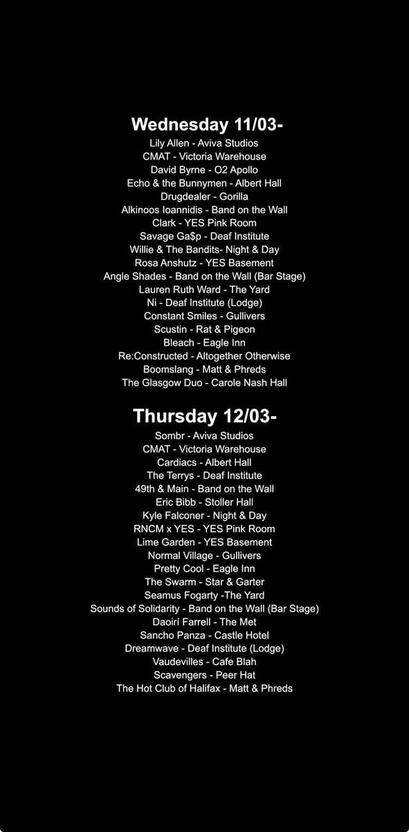 Manchester Gigs tweet media