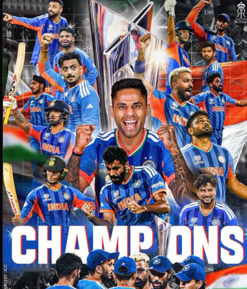 Kumar19607Ritik's tweet photo. Congratulation to Team India champions of T20World Cup 🔥🔥🔥 https://t.co/2AkdrR27rR