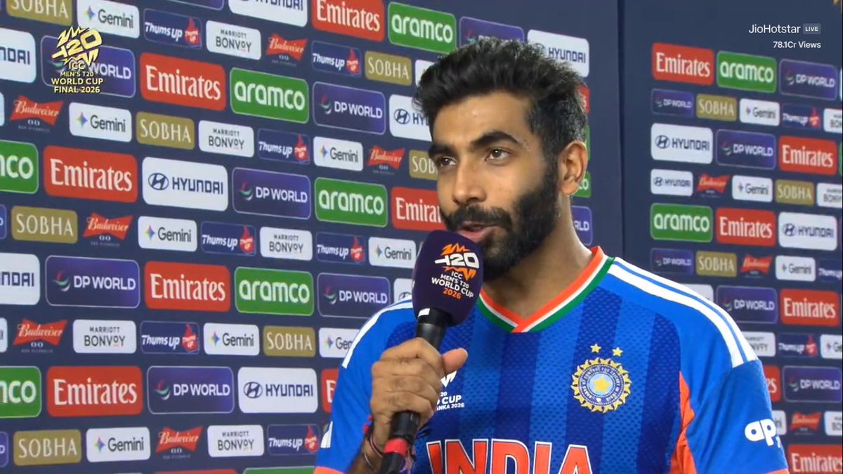 Bumrah is not a Bowler he is a magician with cheat codes  #T20WorldCup2026final