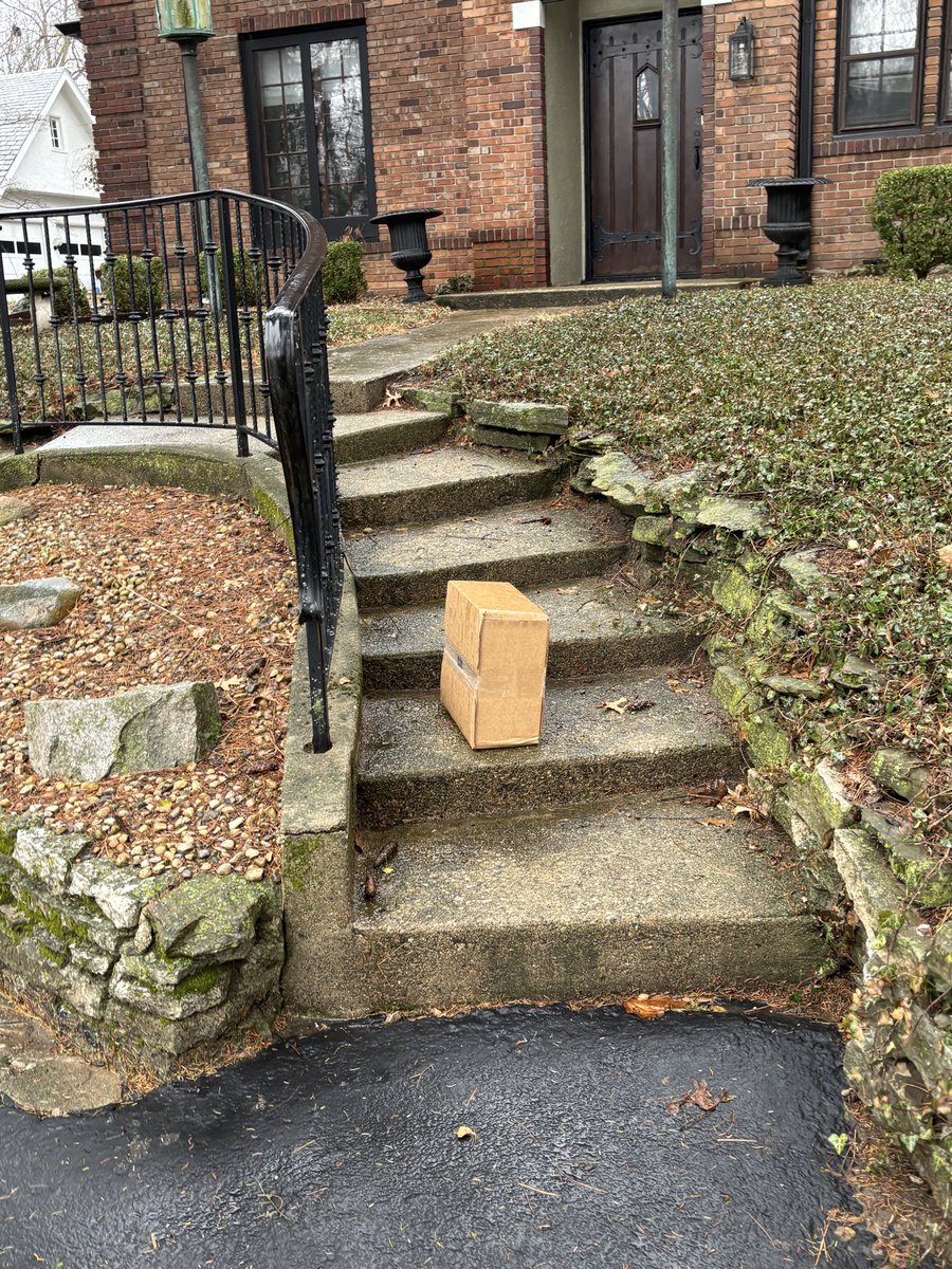 Babytoothdoc's tweet photo. @FedExHelp is it normal for packages to not even make it to the porch and be left on the stairs even if you have set up specific delivery instructions in the app? https://t.co/VslZeZ7WBD