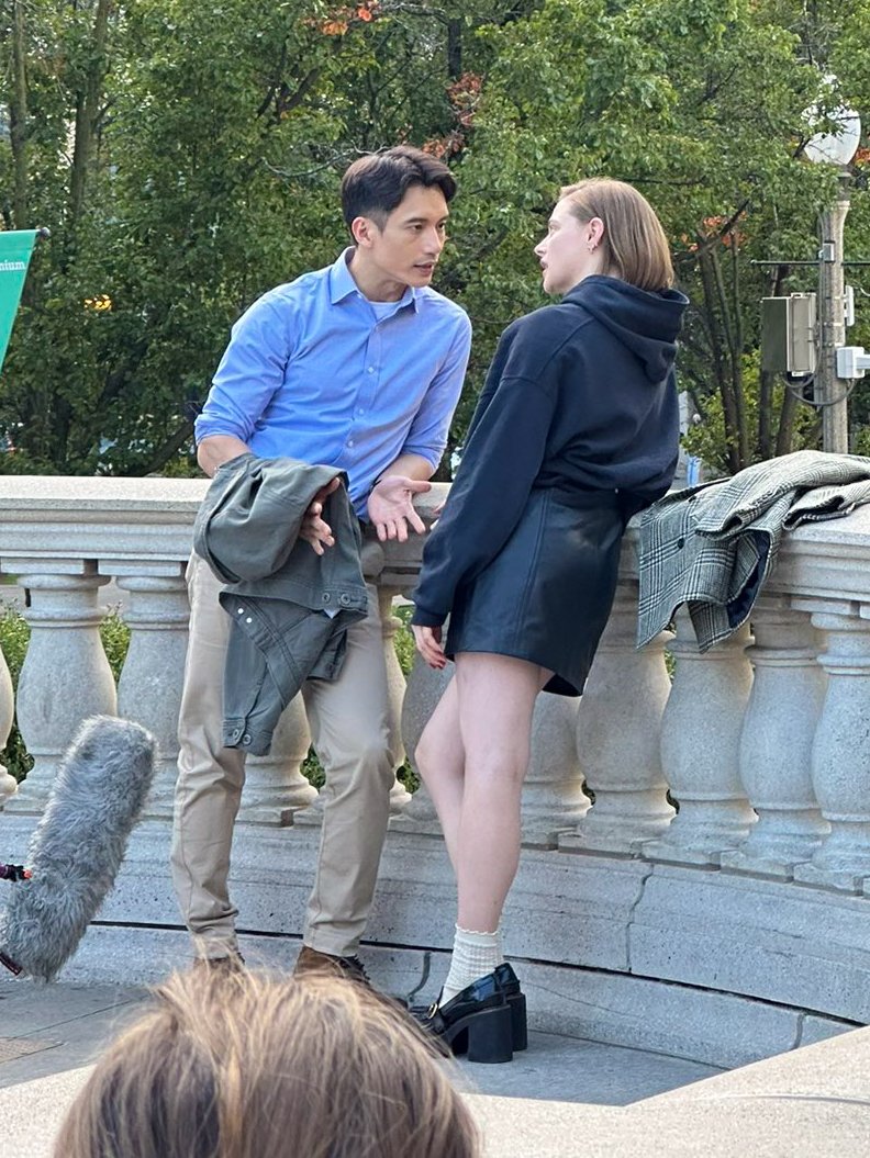 Despite the jokes on twitter, Manny Jacinto wasn't cast in a queer romcom series (unfortunately).
But on the bright side, Manny stars in the romcom 'LOVE LANGUAGE' alongside Chloë Grace Moretz, Anthony Ramos, and Isabel May, which premieres on March 16 at South by Southwest