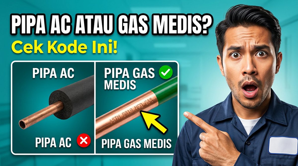 MountstoneKal's tweet photo. Pipa gas medis berbeda dengan pipa AC biasa. Gunakan material standar medis untuk keamanan sistem. 🌐 https://t.co/2fbpfu1raQ Kalimantan: 085122910187 #instalasigasmedis #gasmedis https://t.co/Xru90oqm3O