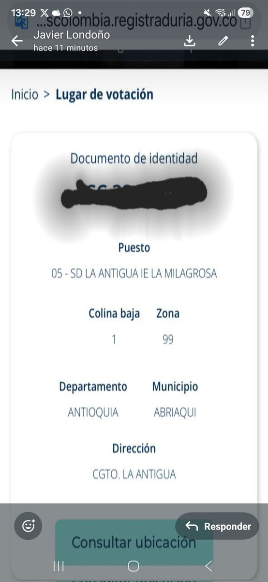 #Colombia caso presenciado en Circasia #Quindio <a href="/Registraduria/">Registraduría Nacional del Estado Civil</a> .  3 miembros de una familia fueron a votar.  Registrados en Circasia, como lo demuestra este papel de las pasadas elecciones a Gobernador, aparecen votando en un municipio de Antioquia.