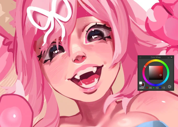 cutie pink wolf