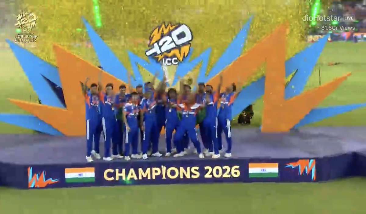 NithiTweets7's tweet photo. Champions 🏆

#INDvsNZ #INDvsNewZealand #T20WorldCup #ICCT20WORLDCUP #ICCMensT20WorldCup https://t.co/EHmpOx6SJe