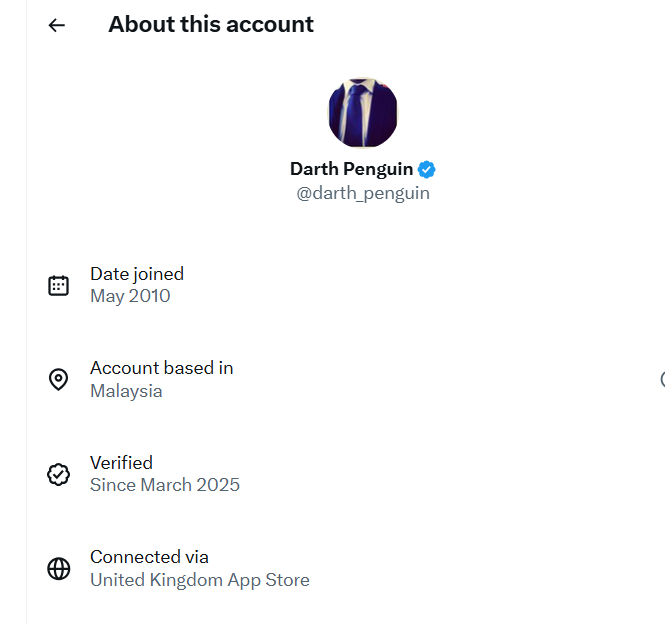 wma927's tweet photo. @darth_penguin @Microinteracti1 sure, #darth based in Malaysia ... you would definitely know, right? #sarcasmoff https://t.co/iIaeJcAlFB