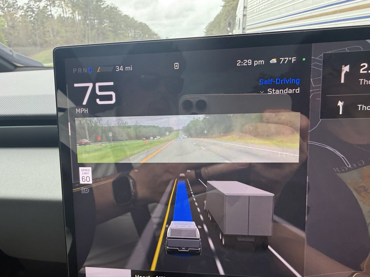 dustjackettech's tweet photo. This is why Profile and Max Speed must be de-coupled @Tesla. You never know if “Standard” is 5 , 10 or 15 miles over the speed limit. Not only unsafe but you never know what Florida Highway Patrol is in a good more… or not. https://t.co/CFzpBmSrMU
