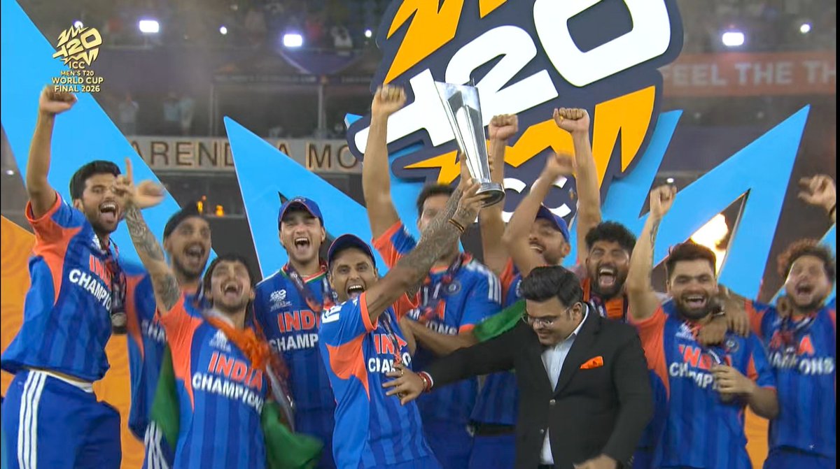 imamit_X's tweet photo. CHAMPIONS 🏆 

#INDvNZ
#T20WorldCup
#T20WorldCup2026final https://t.co/vEwX9u0l3R