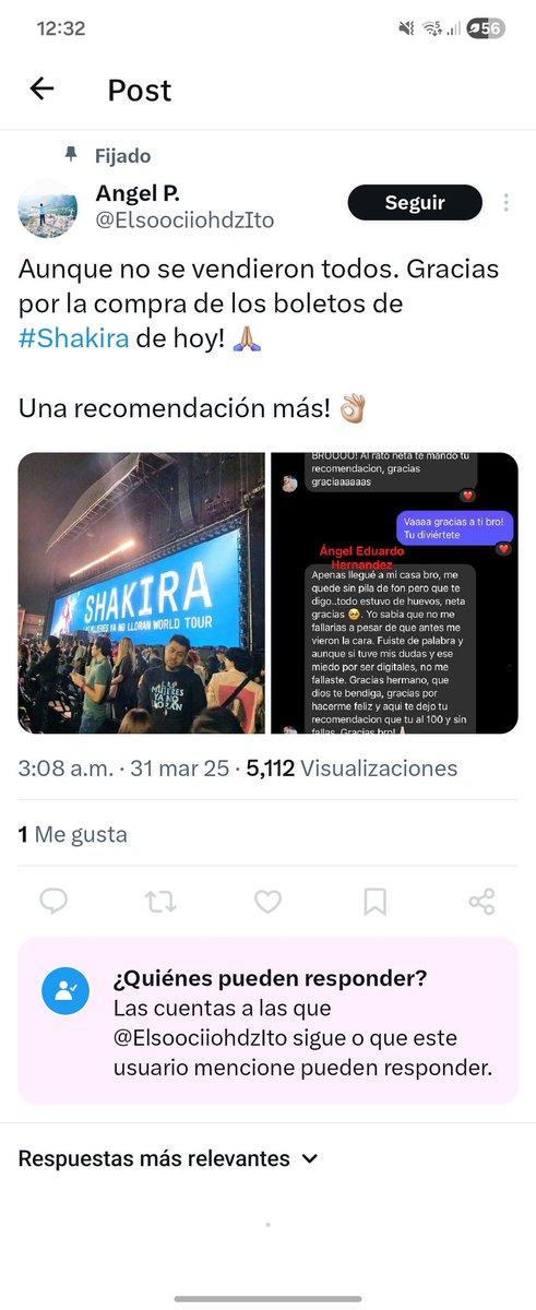 Salesiquen's tweet photo. Recordé a este estafador y @X @grok siguen sin bajarle la cuenta. Ahora su usuario es @ElsoociiohdzIto y utiliza imágenes recicladas como "evidencia", a mí me había mandado esa referencia según del concierto de Travis Scott y es la misma que usa para uno de Shakira. https://t.co/Sox1s5HHv2