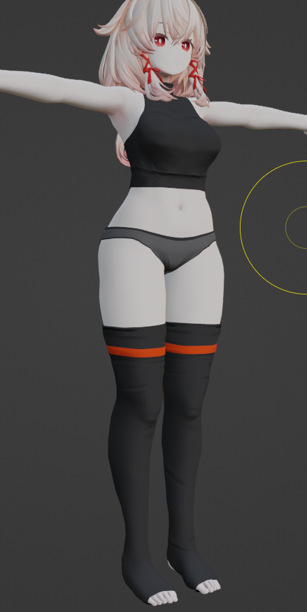 Had the sudden urge to make an Ukon :3 
Blender is going somewhat smoothly, hoping I wont have to touch the weight painting though XD
#VRC