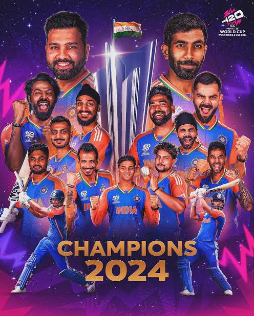 gaurav7054's tweet photo. Third time T20 world champion #TeamIndia well done. https://t.co/qM730UhKyD
