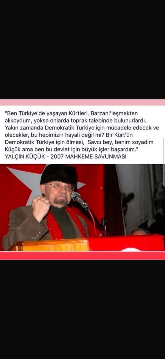aram7846's tweet photo. Demokratik Türkiye savunucusu arkadaşlarım .2007 yılında Yalçın Küçük mahkeme salonlarında dile getirdiği bu tezi bugün savunur durumuna geldiniz.O gün ajanlıkla suçladığınız bu sahısla şimdi aynı noktada buluşmayı nasıl izah edersiniz? https://t.co/SheDbNhlNH